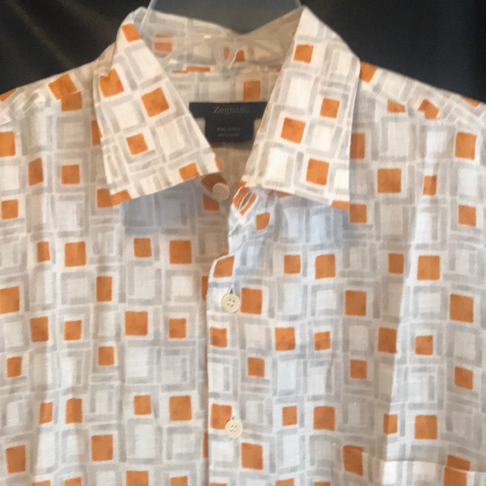 Designer Linen short sleeve shirt